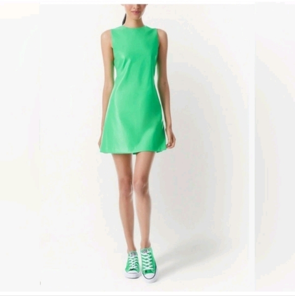 Alice+Olivia Coley faux-leather mini dress Size 0 $398 - Picture 9 of 15